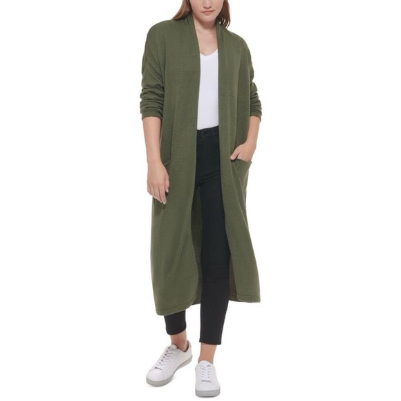 Calvin Klein Jeans Olive Green Long Sweater - Picture 9 of 9